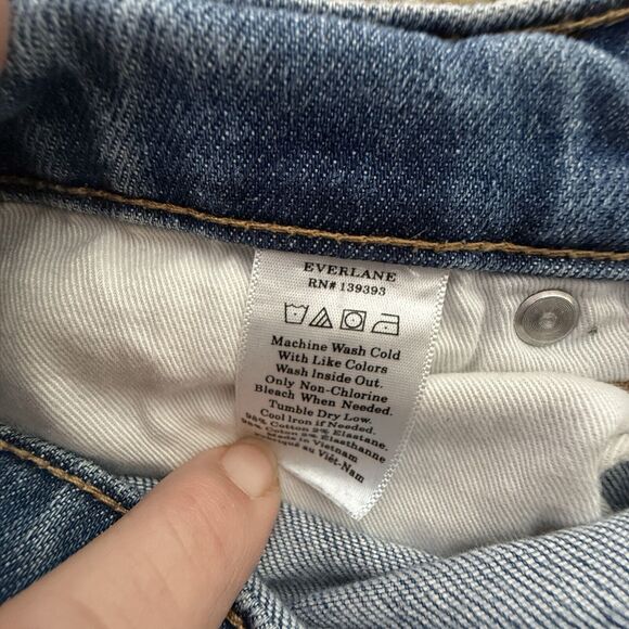 Everlane The Original Cheeky Ankle Jean Light Sky High Rise Straight Sz 27 or 4 - Picture 6 of 8